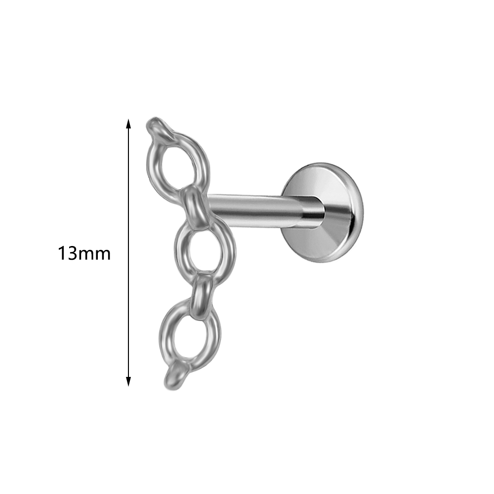 ASTM F-136 Titanium Labret Pie - مراجعة Body Jewelry Threadless وسعره