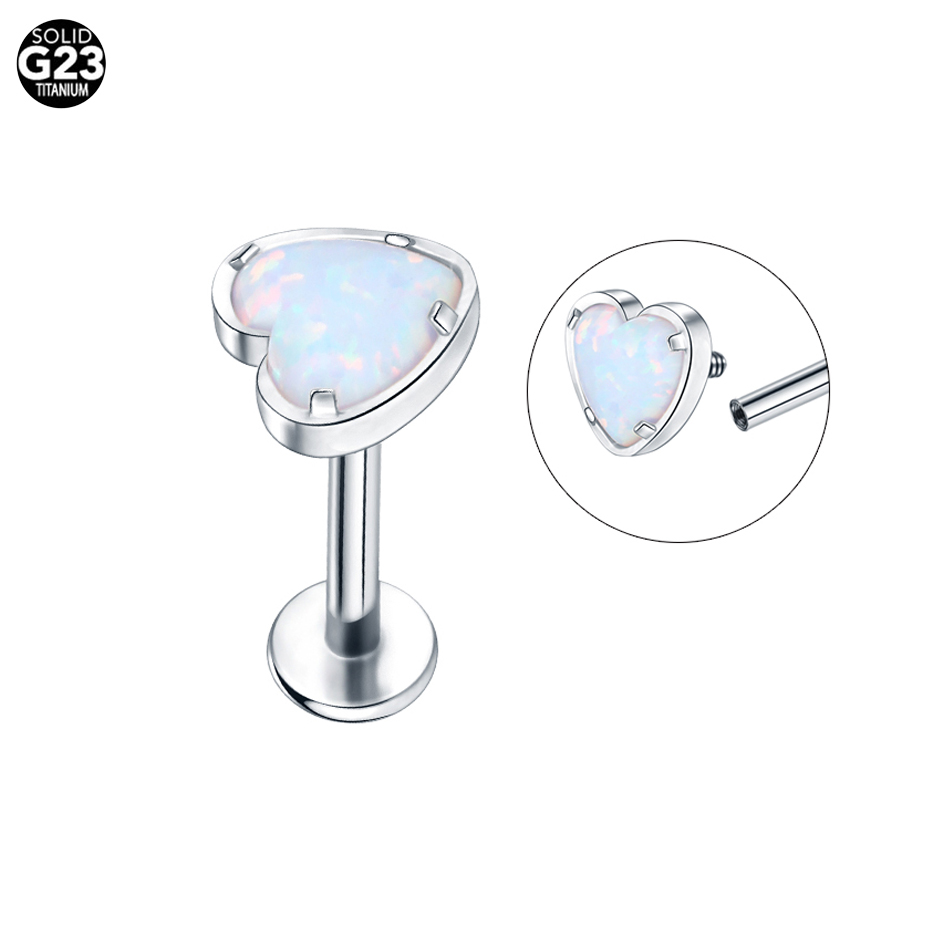 1PC Titanium 16G CZ Gem Labret - مراجعة Cluster Stud Ear وسعره